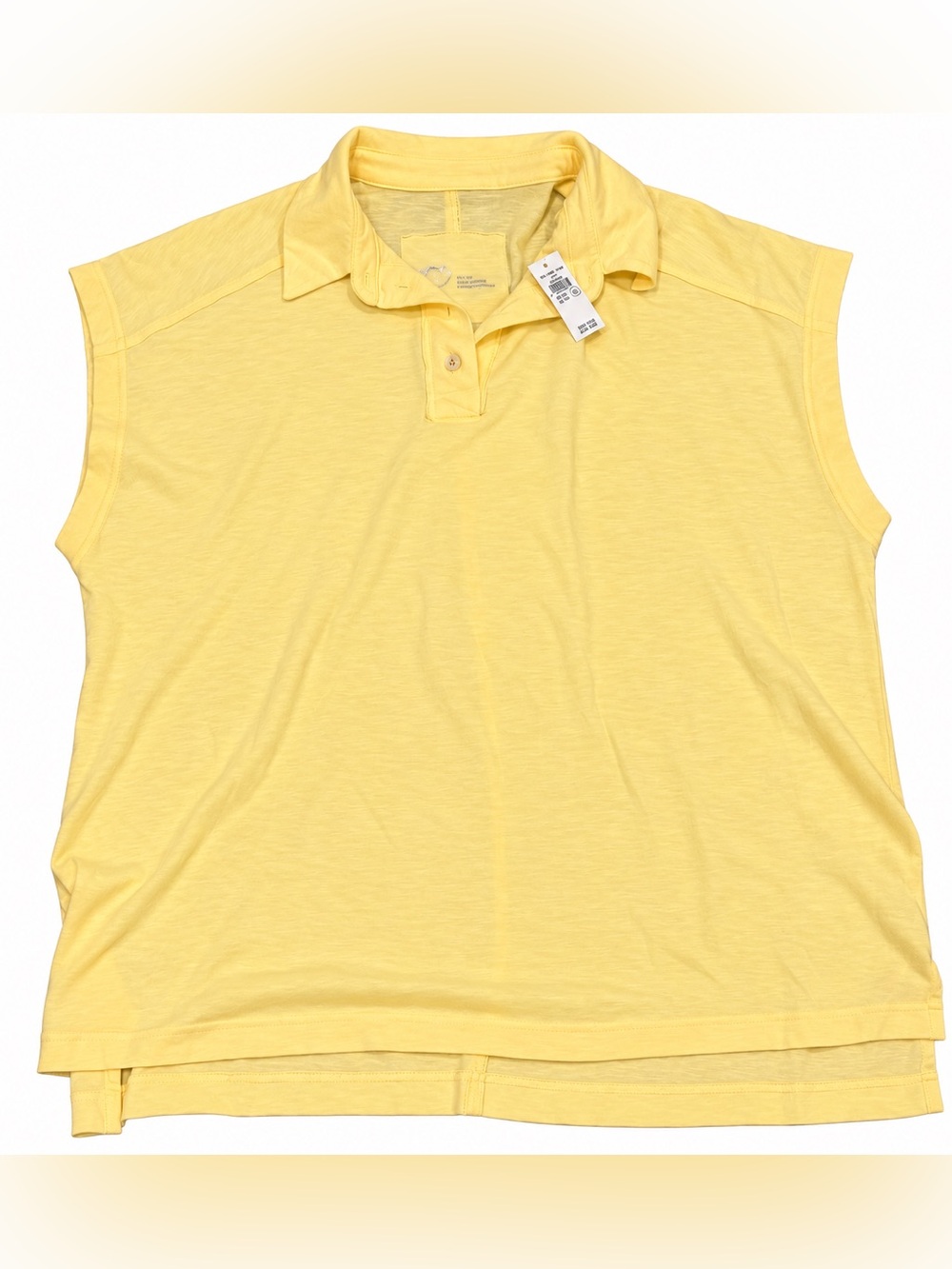American Eagle Outfitters Sleeveless Polo Top in Yellow